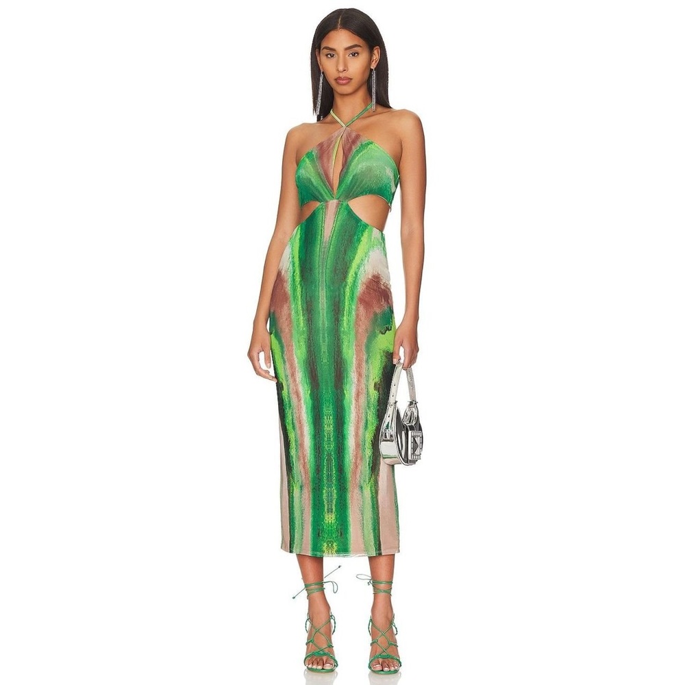 AFRM Tessa dress in green. Lightly worn.